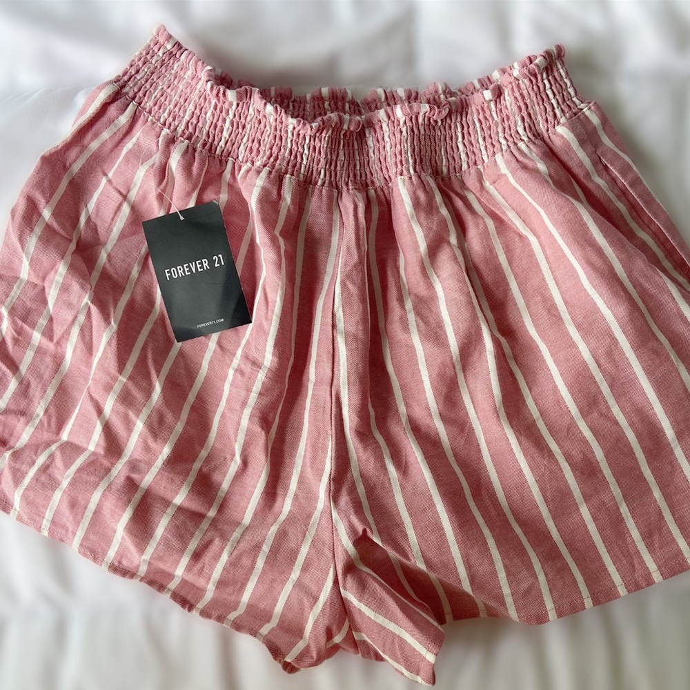 Pink Striped F21 Shorts